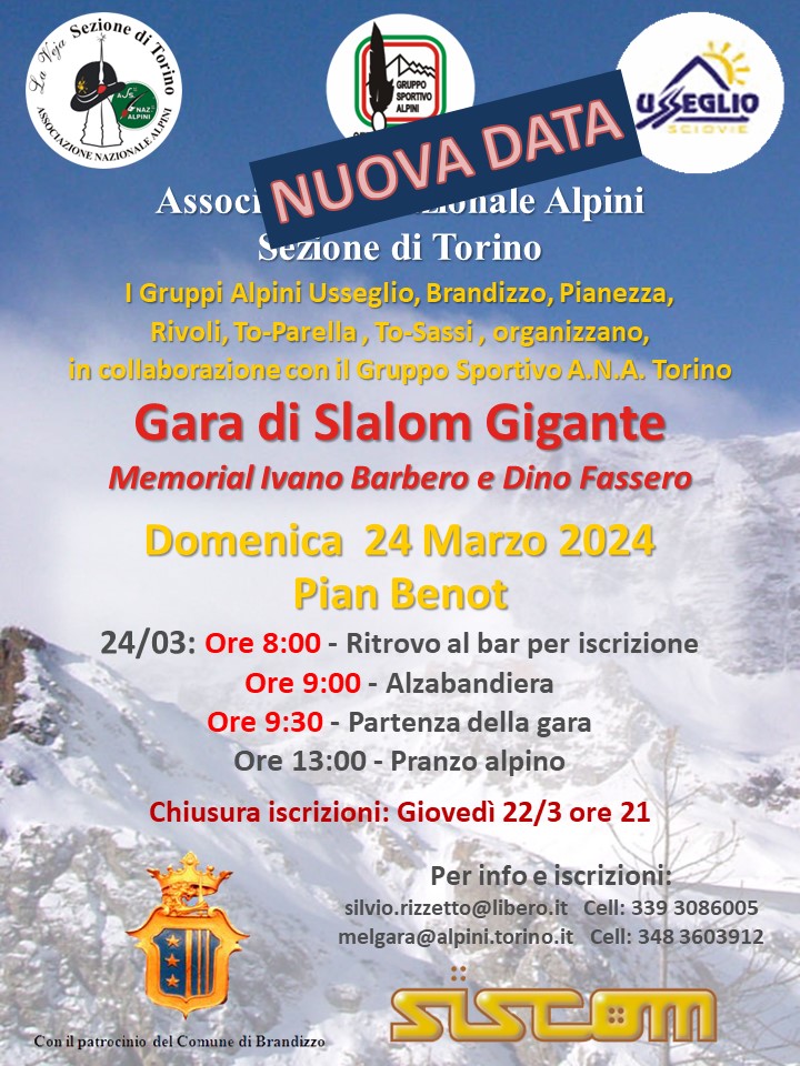 Scopri di più sull'articolo Gara di Slalom Gigante Pian Benot: 24/3/2024